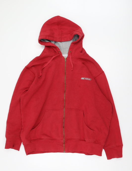 Reebok Men's Red Full Zip Hoodie M