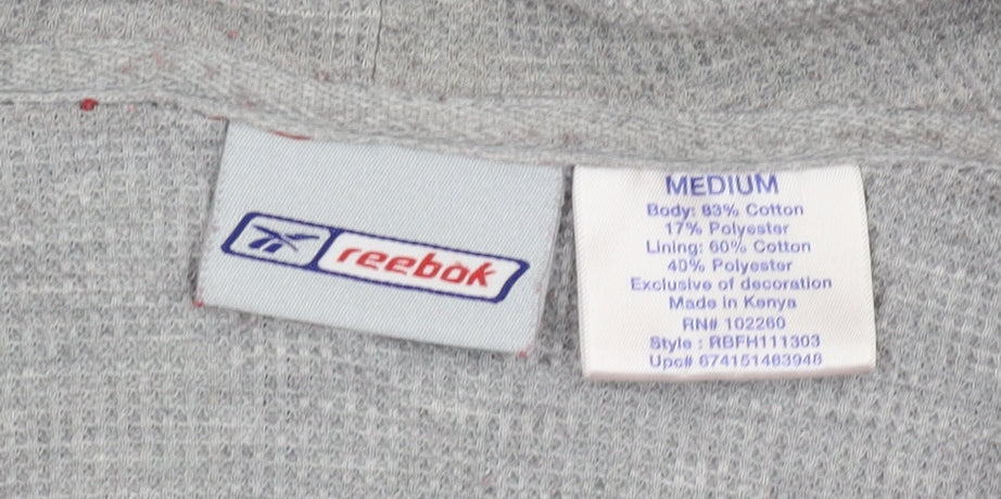 Reebok Men's Red Full Zip Hoodie M