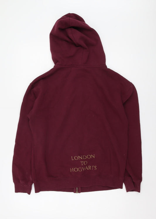 Harry Potter Red Unisex Adults Full Zip Hoodie S