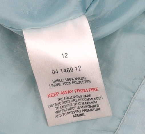 Peter Storm Women's Blue Rain Coat Size 12 Waterproof