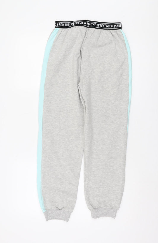 Marks and Spencer Girls Grey Jogger Trousers 13-14 Years