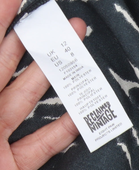 Reclaimed Vintage Women’s Black Shirt Dress Size 12