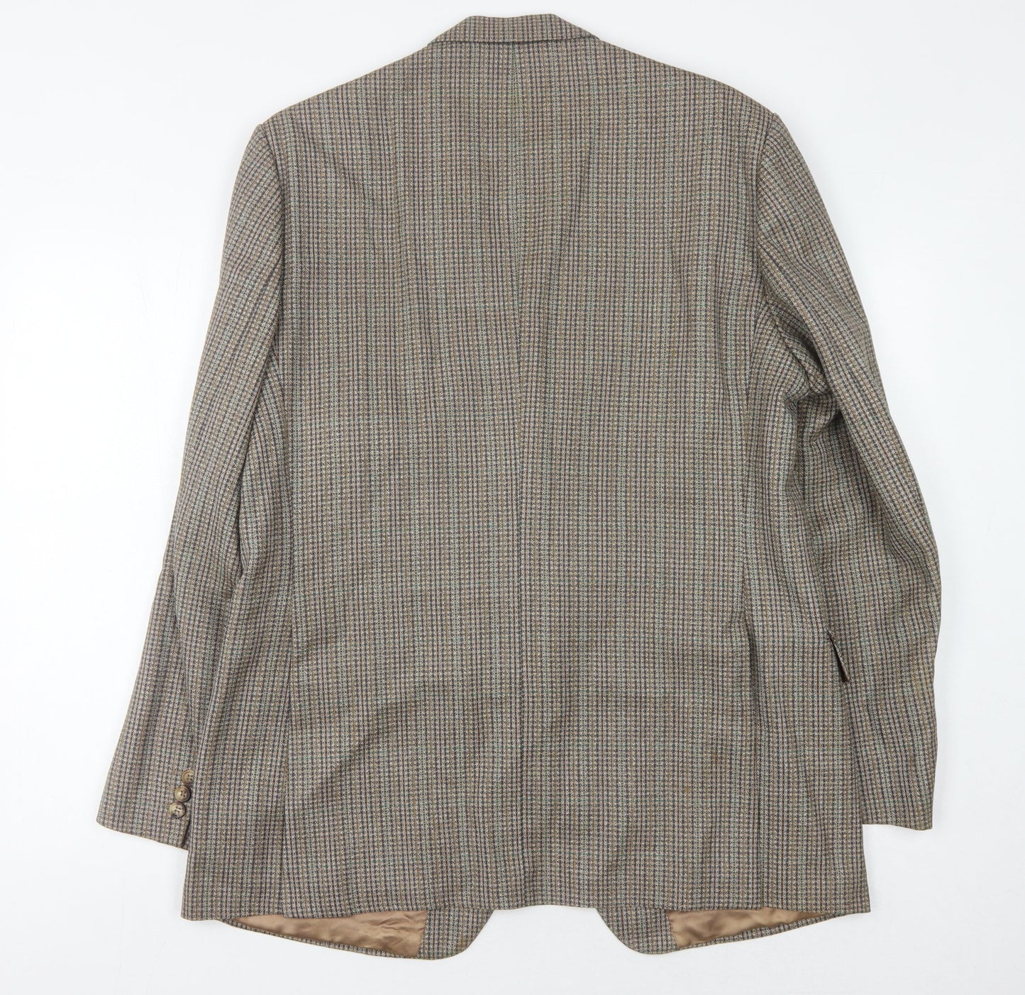 Magee Men's Brown Check Blazer 44 Reg Single-Breasted