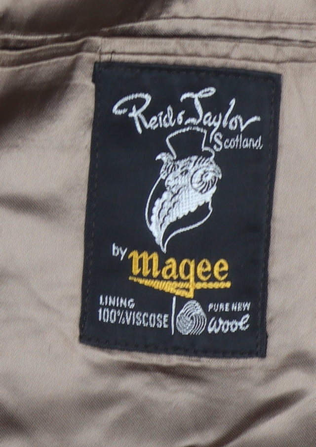Magee Men's Brown Check Blazer 44 Reg Single-Breasted