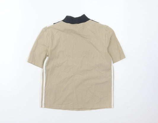 Adidas Women's Beige High Neck T-Shirt Size 4