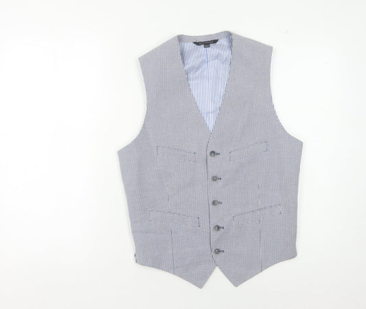 Banana Republic Men's Multicoloured Waistcoat 36 Check