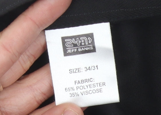 Jeff Banks Men's Black Trousers 34/31