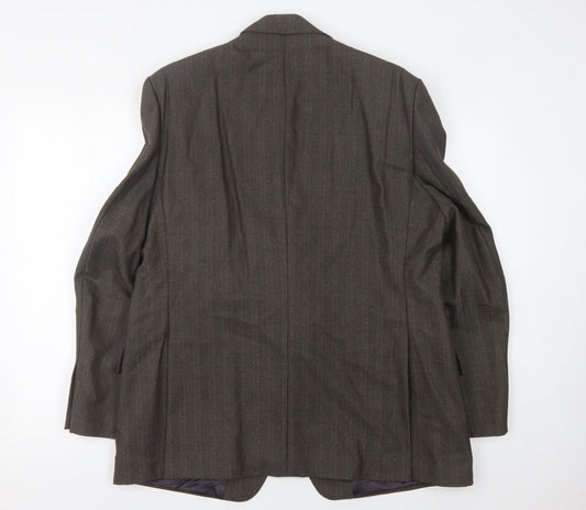 Magee Men's Brown Striped Blazer, Size 44S, Formal Wear