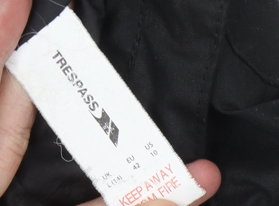 Trespass Men's Black Parka Jacket L Waterproof