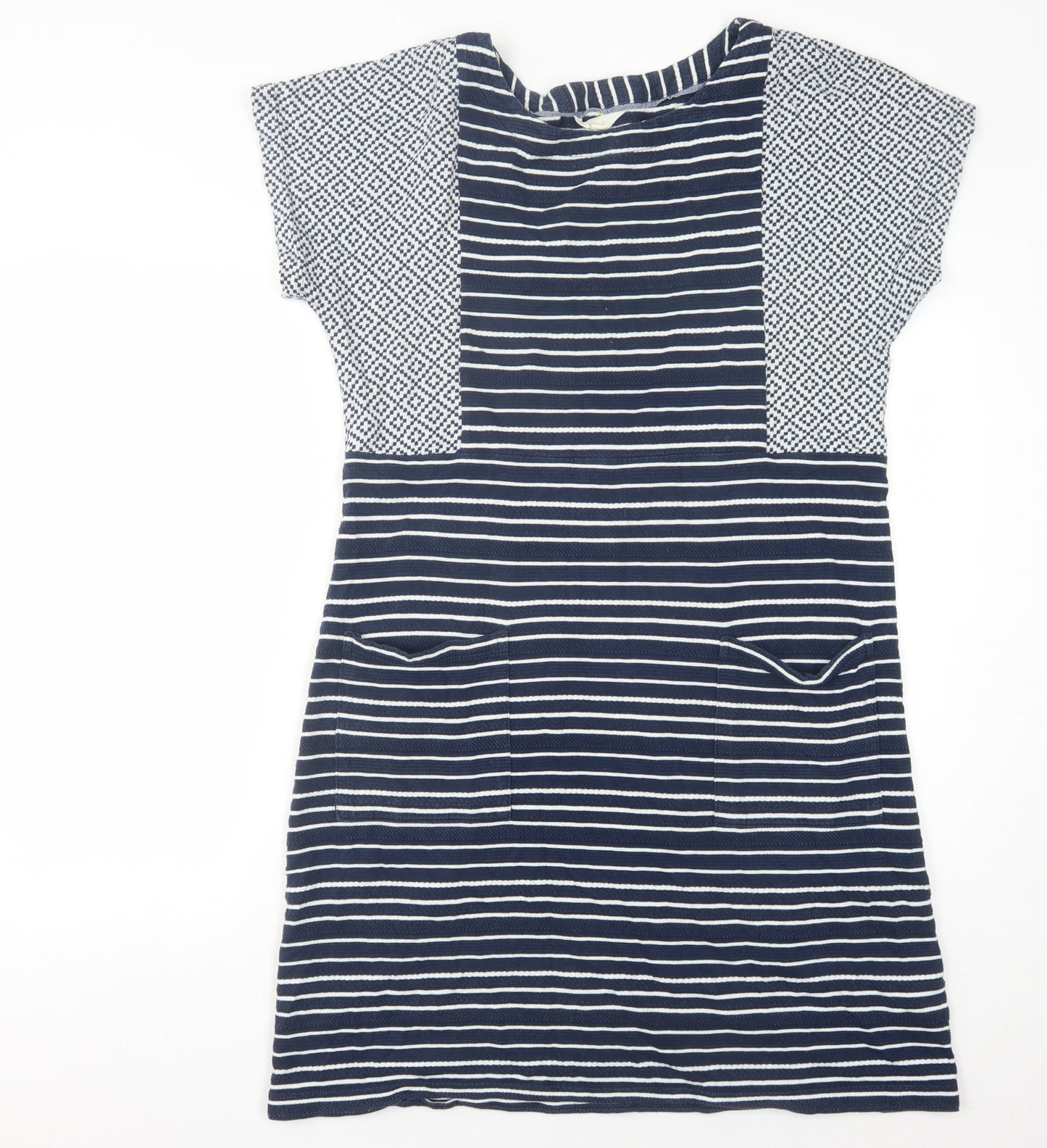 White Stuff Women's Blue & White Striped Shift Dress, Size 12