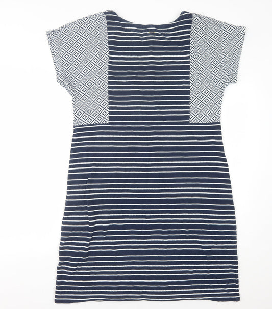 White Stuff Women's Blue & White Striped Shift Dress, Size 12