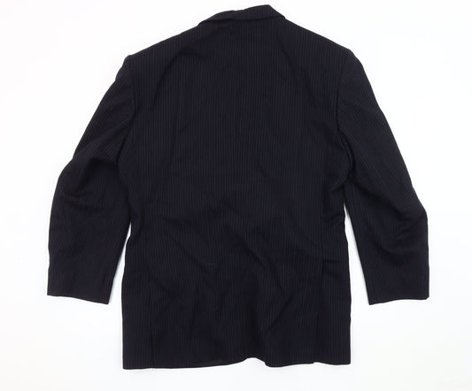 Dunn & Co Men's Blue Striped Blazer 42 Regular