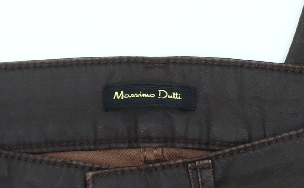 Massimo Dutti Women's Brown Skinny Jegging XS