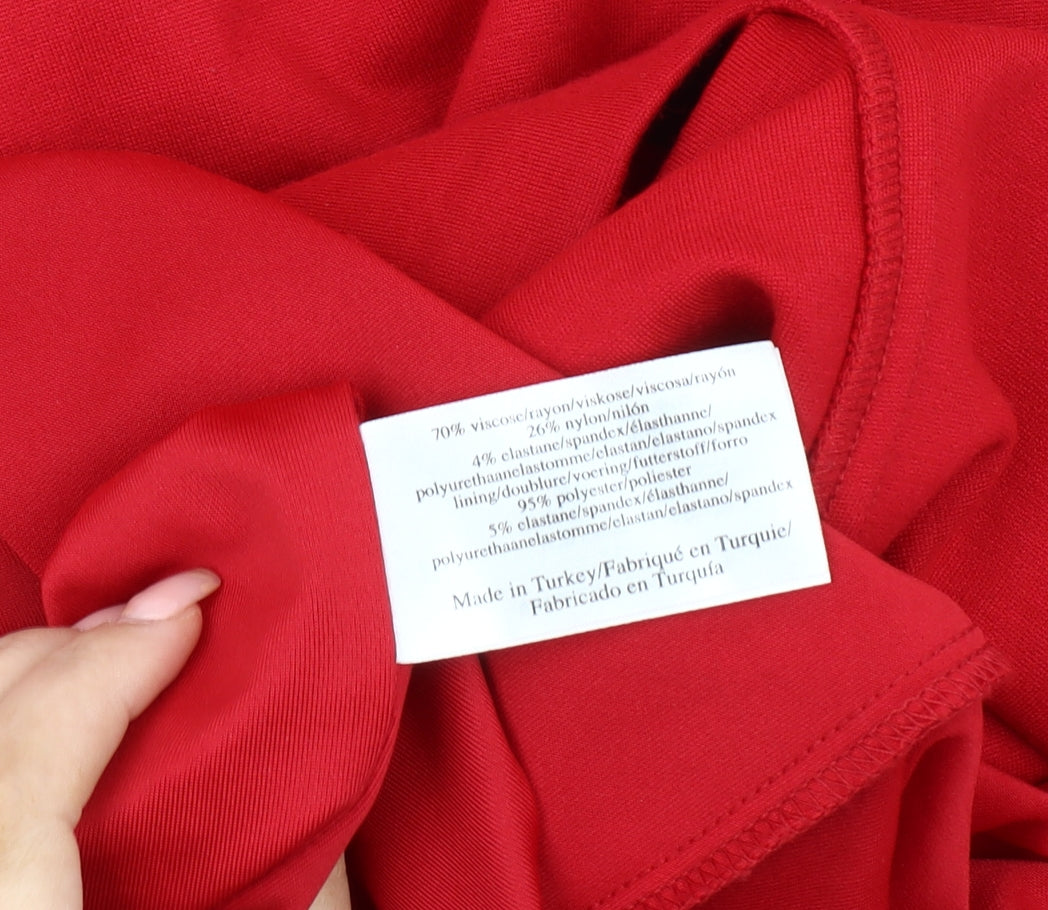 Laura Ashley Women's Red Sheath Dress, Size 14