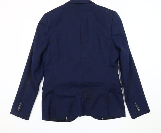 Topman Men's Blue Blazer, Size 40 Regular Fit