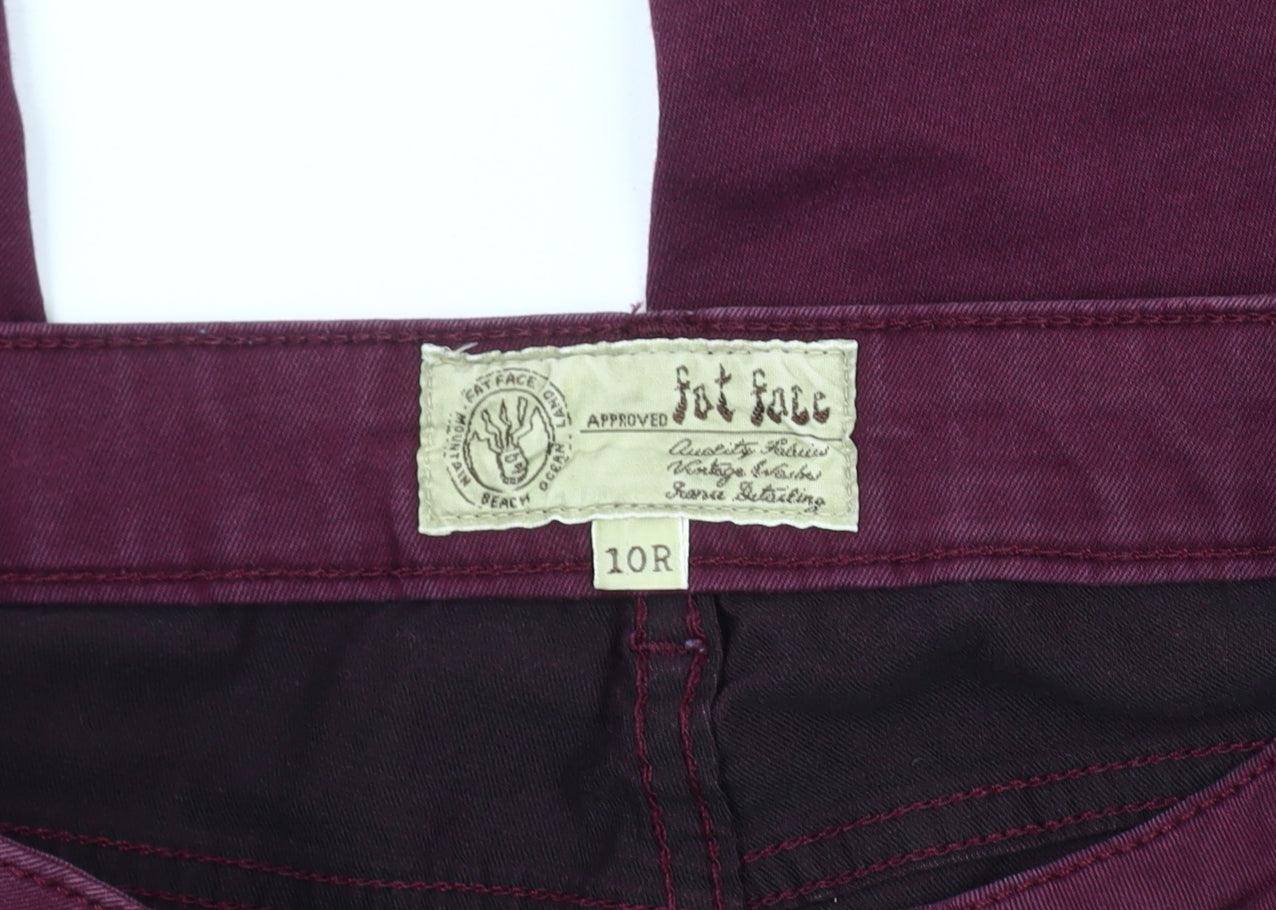 Fat Face Women's Burgundy Skinny Jeans Size 10