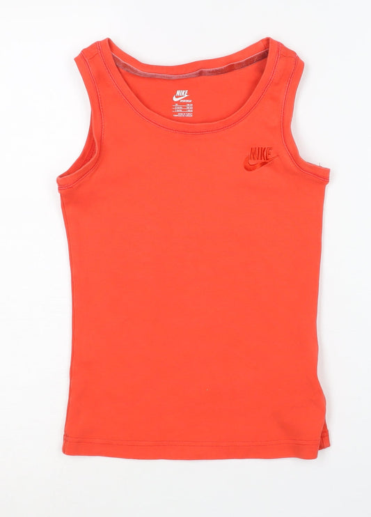 Nike Women's Orange XS 6-8 Sleeveless Tank Top