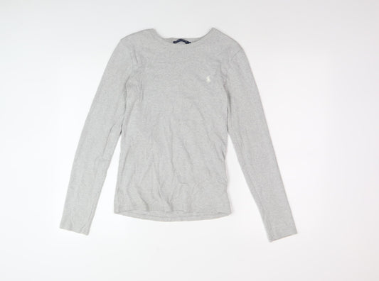 Ralph Lauren Men's Grey Cotton Pullover Jumper M