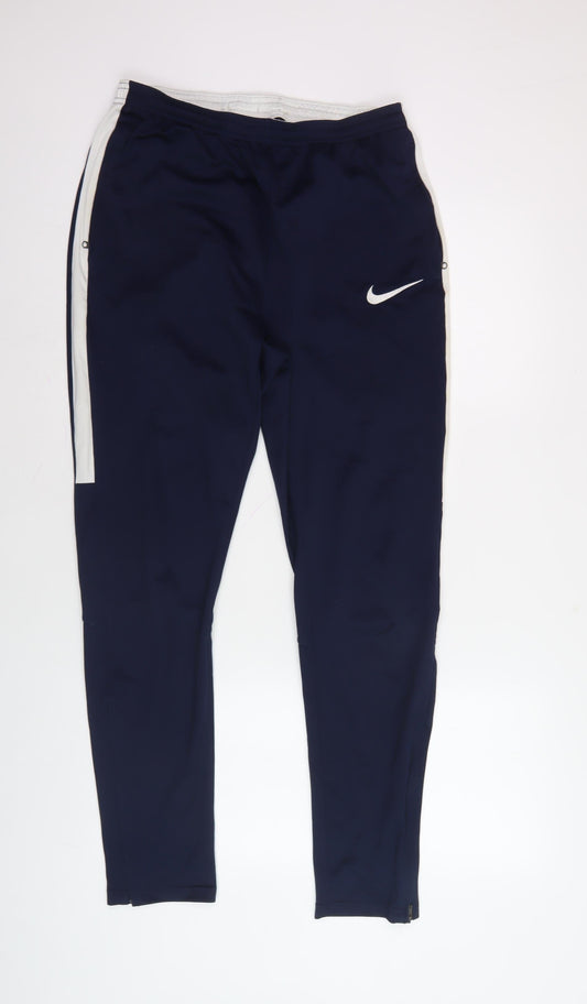 Nike Men's Blue Jogger Trousers - M, Quick Dry Sportswear