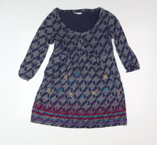 White Stuff Women's Blue Multicoloured Shift Dress