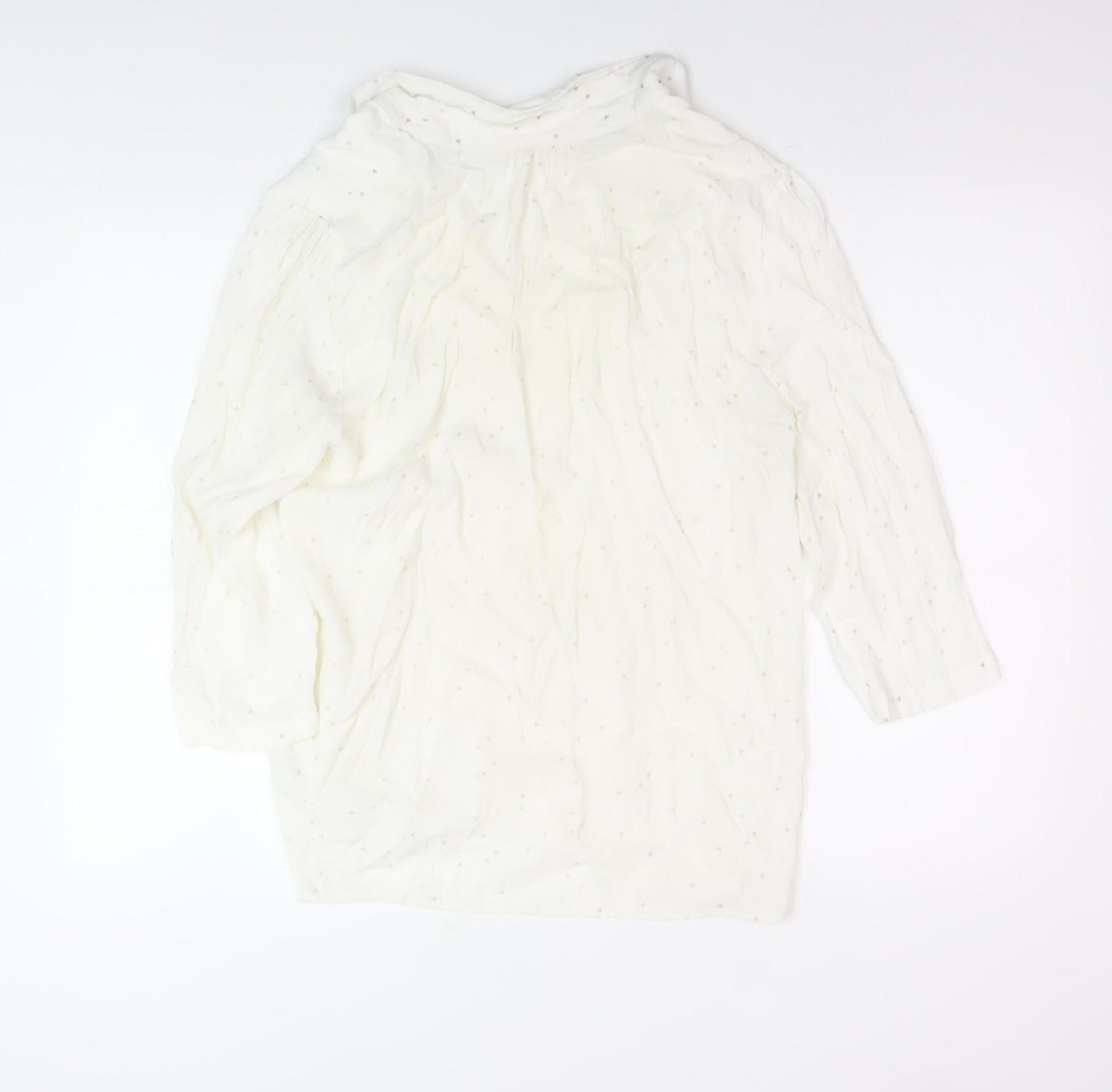 Oliver Bonas Women's White Blouse Size 14 V-Neck