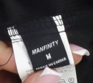MANFINITY Black Unisex Sweatpants - M, Casual Elastic Waist