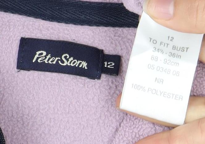 Peter Storm Women's Purple Fleece Sweatshirt Size 12