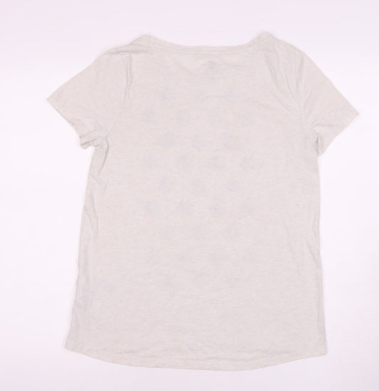 Tommy Hilfiger Women's Grey Polka Dot T-Shirt M