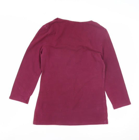 Boden Women's Purple Long Sleeve Jersey Top Size 10