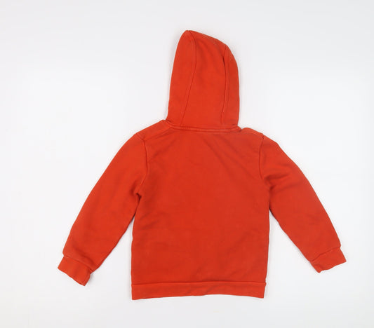 Adidas Boys Orange Hoodie, 5-6 Years, Casual Sportswear