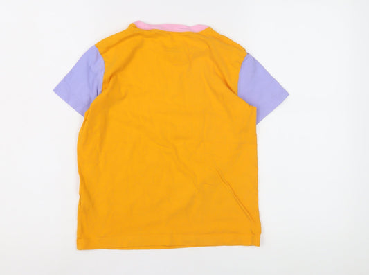 Nike Girls Yellow T-Shirt, 9-10 Years, Relaxed Fit, Sports