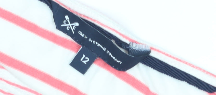 Crew Clothing Company Women's Multicoloured Striped Top Size 12