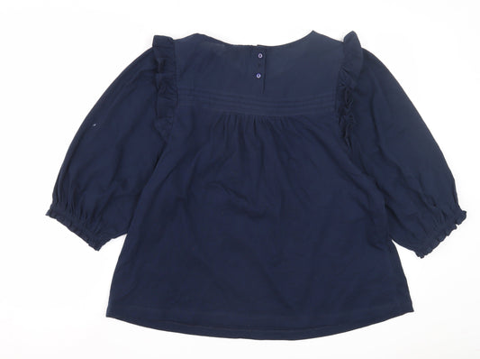 Mountain Warehouse Women's Blue Ruffle Blouse Size 12
