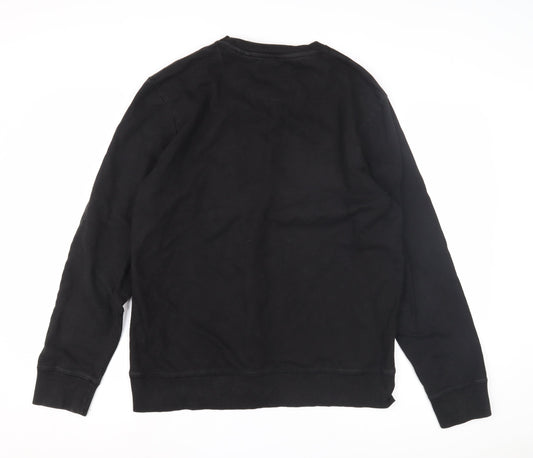 Next Men's Black Graphic Print Sweatshirt L