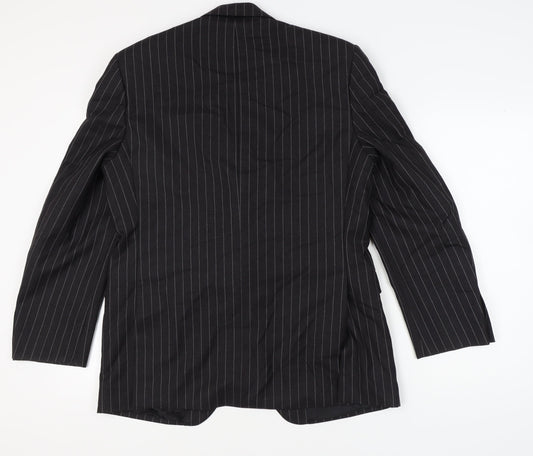 Aquascutum Men's Black Striped Blazer 40R