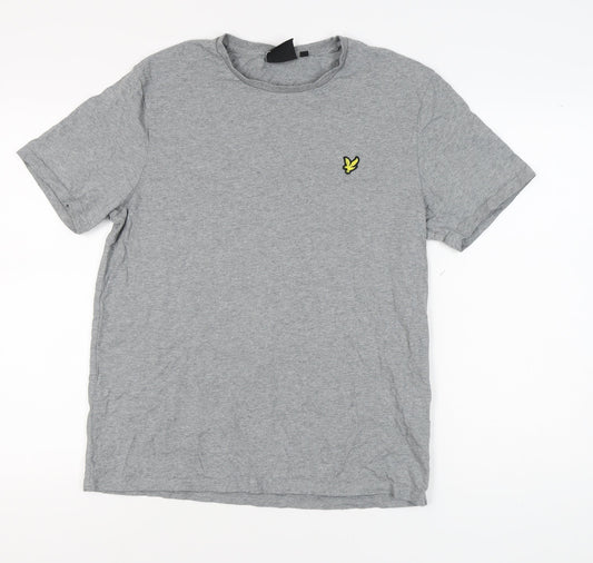 Lyle & Scott Men's Grey Cotton T-Shirt, Size M