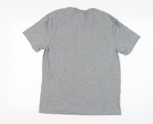 Lyle & Scott Men's Grey Cotton T-Shirt, Size M