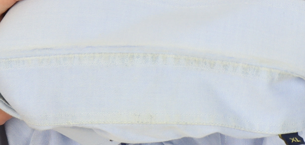 David Saddler Men's Blue XL Dress Shirt Classic