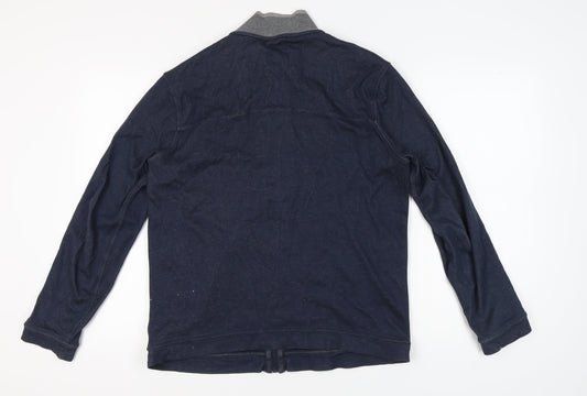 BOSS Hugo Boss Men's Blue L Full Zip Sweatshirt