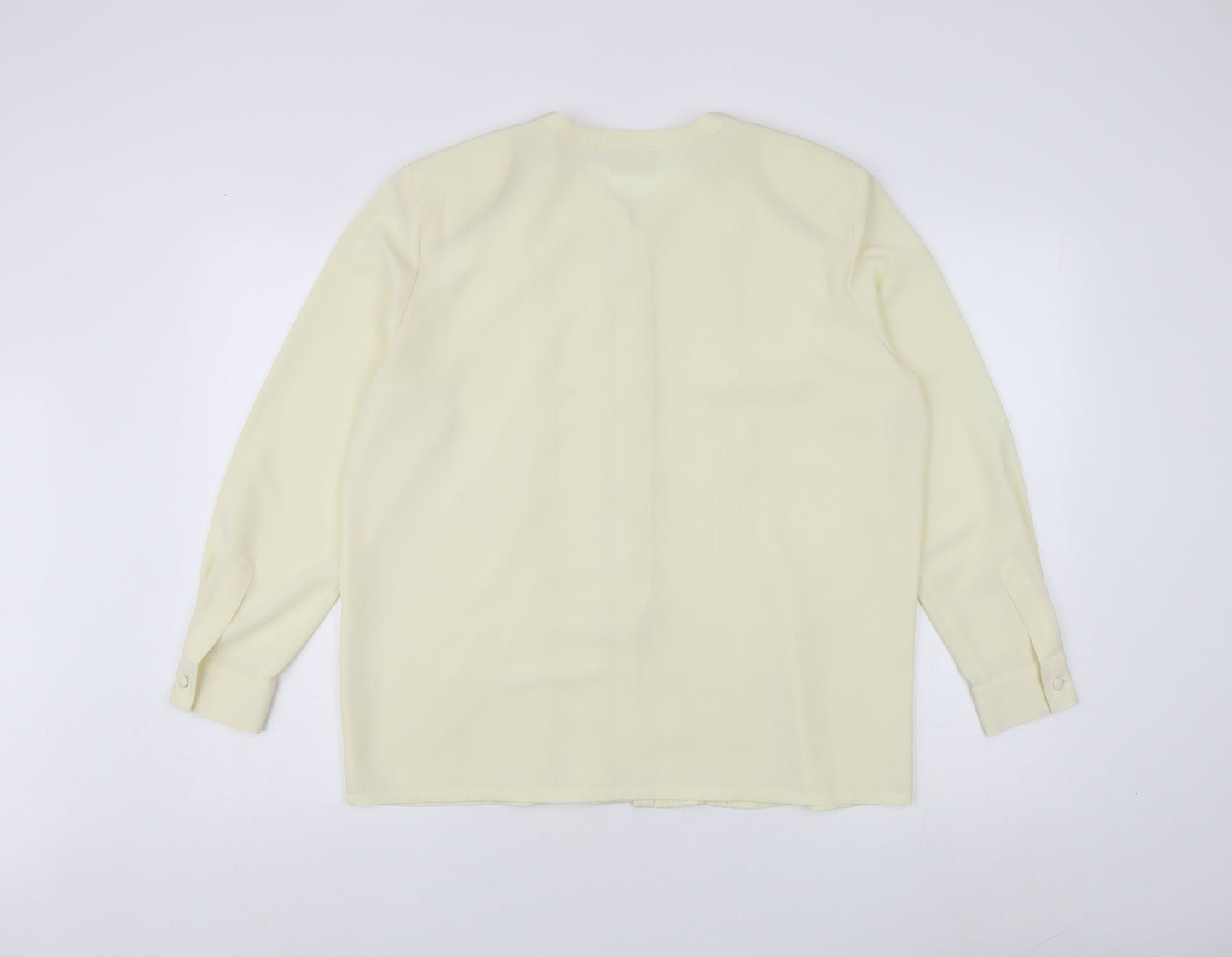 Eastex Women's Ivory Long Sleeve Button Blouse Size 16