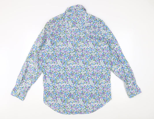 Boden Men's Floral Multicoloured Collared Shirt M