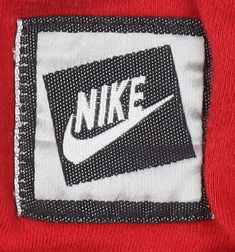 Nike Men's Red Mock Neck Sweatshirt, Size L, Cotton