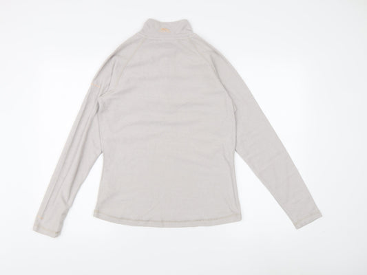 Trespass Women's Beige Zip Fleece High Neck Size 10