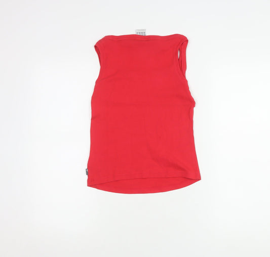 Adidas Women's Red Tank Top Size 10 Scoop Neck