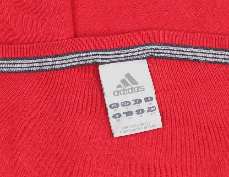 Adidas Women's Red Tank Top Size 10 Scoop Neck