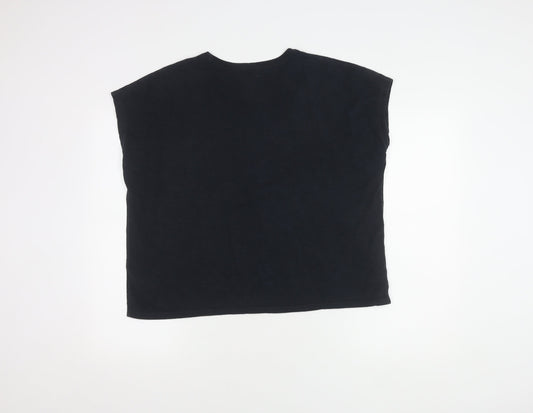 Superdry Women's Black L T-Shirt, Sleeveless, Athletic