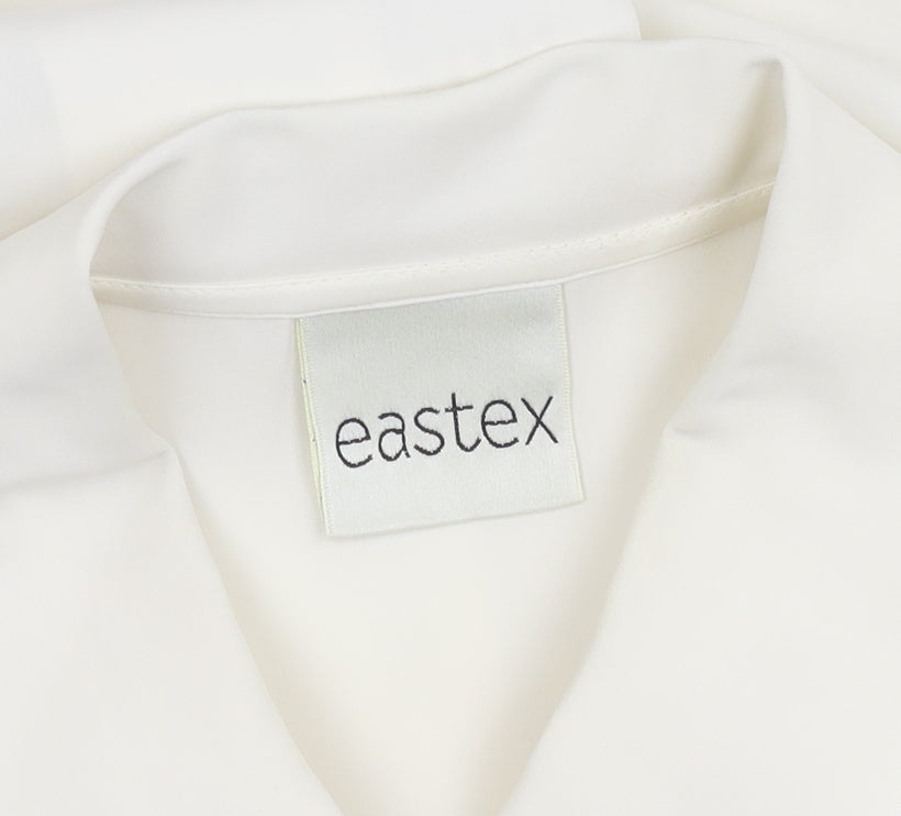 Eastex Women's White Button-Up Shirt, Size 10, Long Sleeve