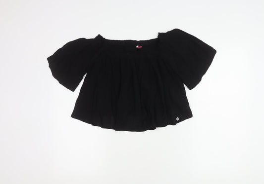 Superdry Women's Black Off Shoulder Tunic Blouse XS