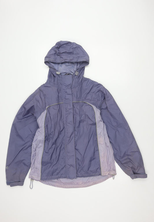 Peter Storm Women's Blue Hooded Rain Jacket Size 14