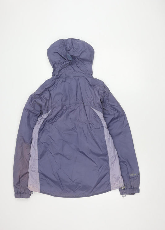 Peter Storm Women's Blue Hooded Rain Jacket Size 14